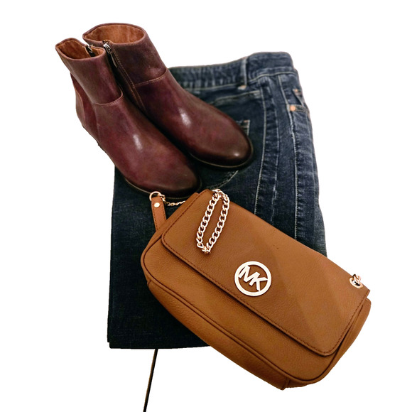 Franco Sarto Leather Benny Booties Brown 7.5 Boots - Picture 3 of 16